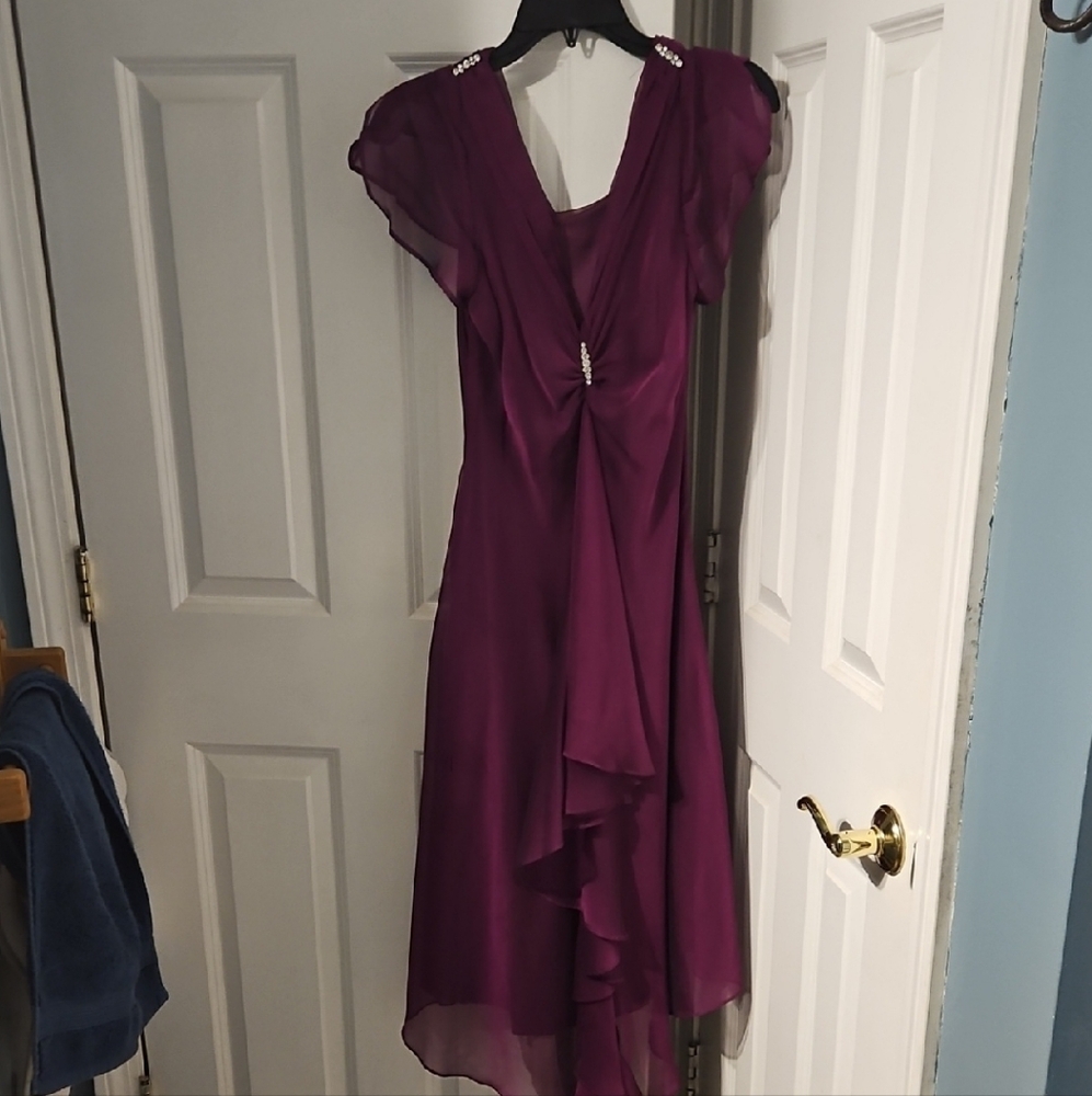 Elegant Purple Chiffon Dress